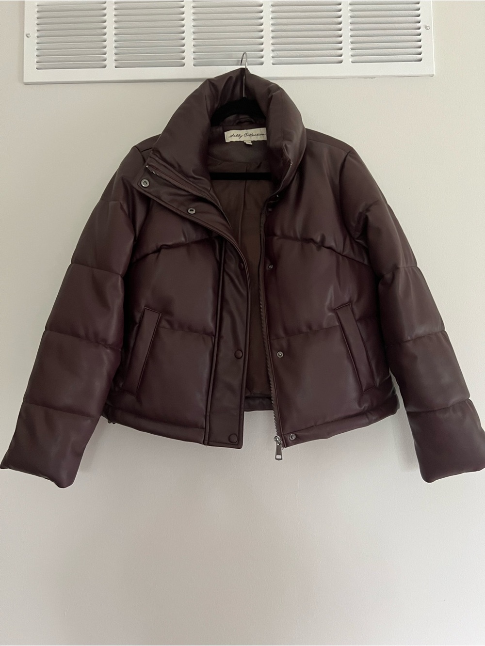Sebby Collection& Chocolate Brown Puffer Jacket